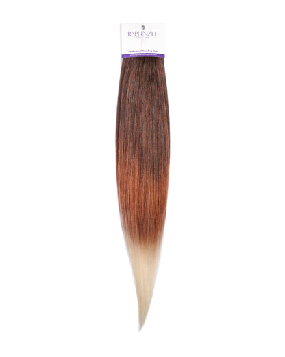 Hair extension with a gradient color on a white background, featuring the brand 'Rapunzel'.